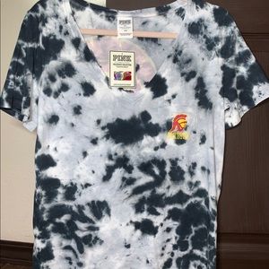 Vs Pink Tie Dye USC Shirt @christinedior22